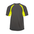 Badger Sport Hook Tee (414400-028404), Color 'Graphite/Safety Yellow'